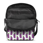 Cartoon Eggplant Pattern Print Rectangular Crossbody Bag