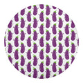 Cartoon Eggplant Pattern Print Round Blanket
