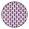 Cartoon Eggplant Pattern Print Round Floor Mat
