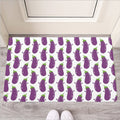 Cartoon Eggplant Pattern Print Rubber Doormat