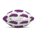 Cartoon Eggplant Pattern Print Rugby Ball