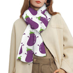 Cartoon Eggplant Pattern Print Scarf
