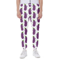 Cartoon Eggplant Pattern Print Joggers