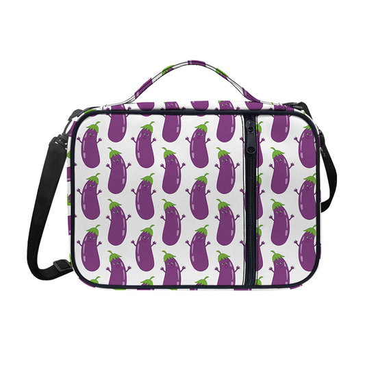 Cartoon Eggplant Pattern Print Shoulder Strap Bible Bag