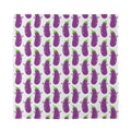 Cartoon Eggplant Pattern Print Silk Bandana