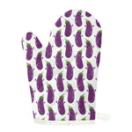 Cartoon Eggplant Pattern Print Single Oven Mitt