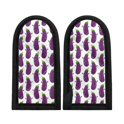 Cartoon Eggplant Pattern Print Skillet Handle Cover
