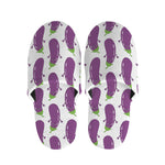 Cartoon Eggplant Pattern Print Slippers