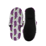 Cartoon Eggplant Pattern Print Slippers