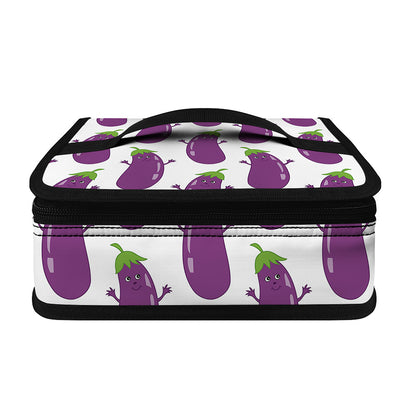 Cartoon Eggplant Pattern Print Small Lunch Bag