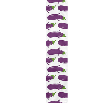 Cartoon Eggplant Pattern Print Table Runner