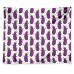 Cartoon Eggplant Pattern Print Tapestry