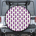 Cartoon Eggplant Pattern Print Tire Cover