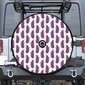 Cartoon Eggplant Pattern Print Tire Cover With Camera Hole