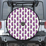 Cartoon Eggplant Pattern Print Tire Cover With Camera Hole