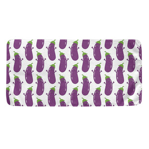 Cartoon Eggplant Pattern Print Towel