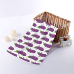 Cartoon Eggplant Pattern Print Towel