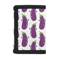 Cartoon Eggplant Pattern Print Trifold Wallet