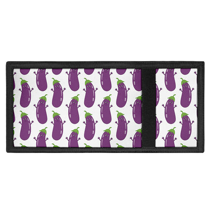 Cartoon Eggplant Pattern Print Trifold Wallet