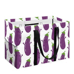 Cartoon Eggplant Pattern Print Utility Tote Bag