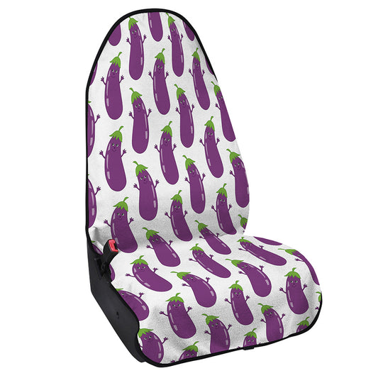 Cartoon Eggplant Pattern Print Waterproof Car Seat Cover