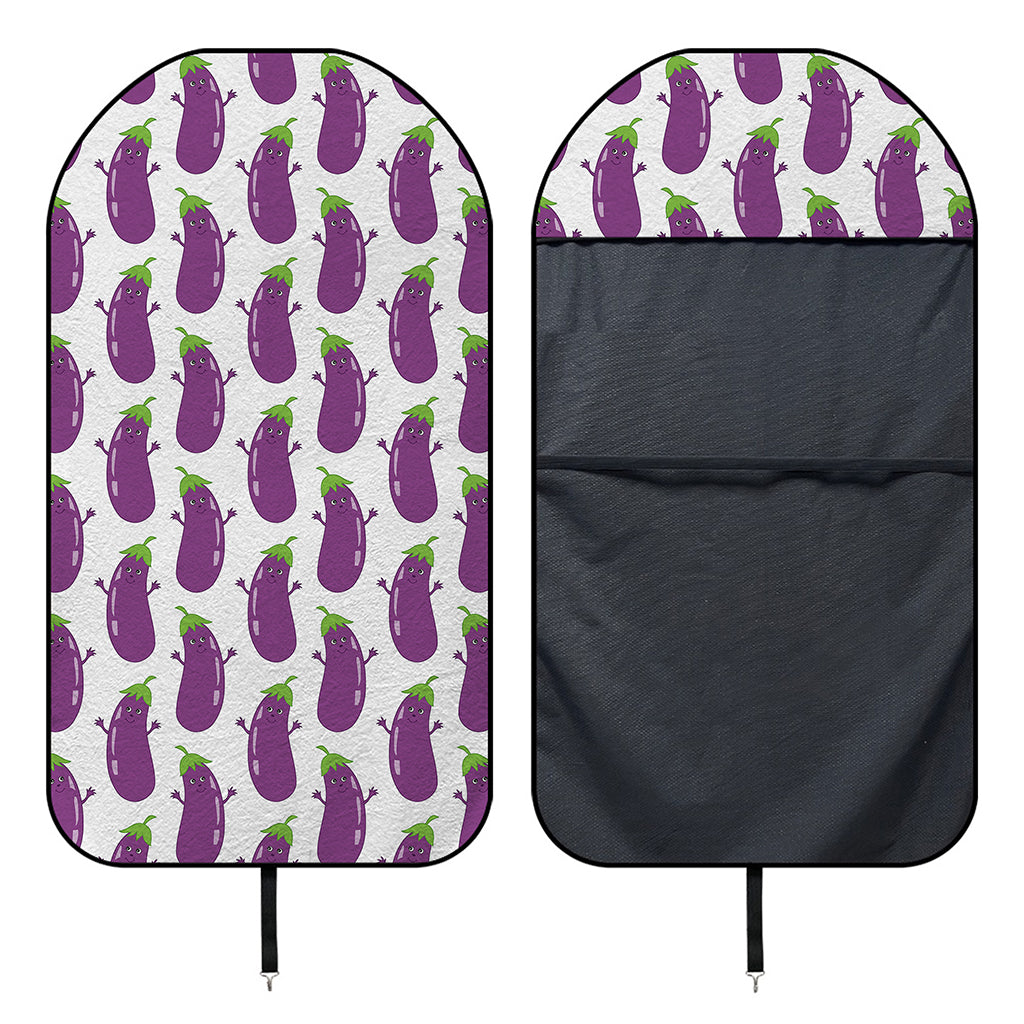 Cartoon Eggplant Pattern Print Waterproof Car Seat Cover