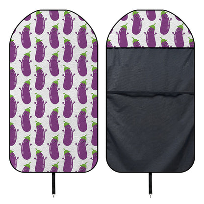 Cartoon Eggplant Pattern Print Waterproof Car Seat Cover
