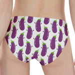 Cartoon Eggplant Pattern Print Women's Panties