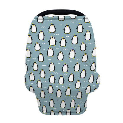 Cartoon Emperor Penguin Pattern Print Baby Seat Cover