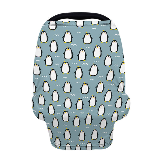 Cartoon Emperor Penguin Pattern Print Baby Seat Cover