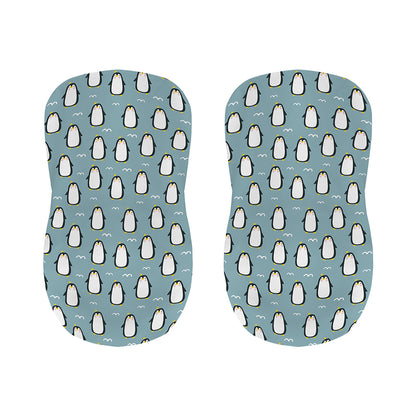 Cartoon Emperor Penguin Pattern Print Bar Stool Covers