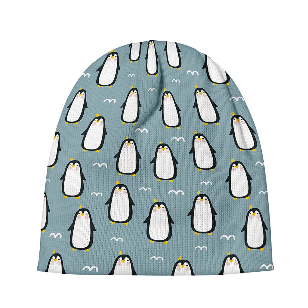 Cartoon Emperor Penguin Pattern Print Beanie