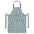 Cartoon Emperor Penguin Pattern Print Bib Apron With Pocket
