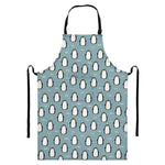 Cartoon Emperor Penguin Pattern Print Bib Apron With Pocket