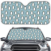 Cartoon Emperor Penguin Pattern Print Car Windshield Sun Shade