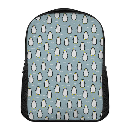 Cartoon Emperor Penguin Pattern Print Casual Backpack