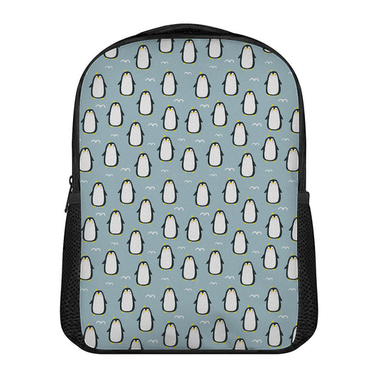 Cartoon Emperor Penguin Pattern Print Casual Backpack