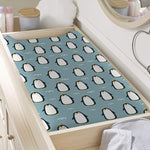 Cartoon Emperor Penguin Pattern Print Changing Pad Cover
