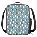 Cartoon Emperor Penguin Pattern Print Crossbody Lunch Bag