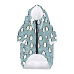 Cartoon Emperor Penguin Pattern Print Dog Zip Up Hoodie