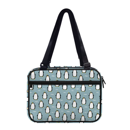 Cartoon Emperor Penguin Pattern Print Double Strap Bible Bag