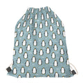 Cartoon Emperor Penguin Pattern Print Drawstring Bag