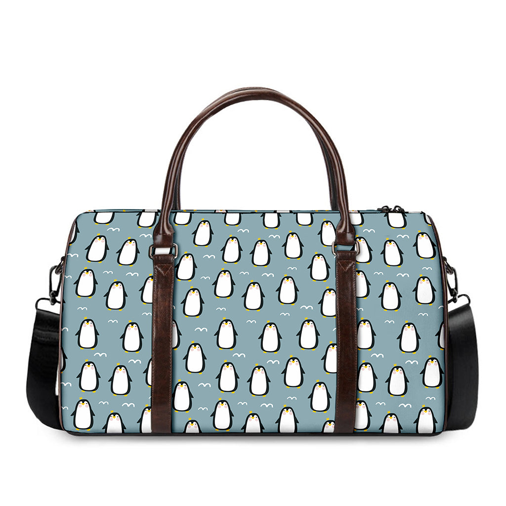 Cartoon Emperor Penguin Pattern Print Duffle Bag