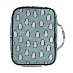 Cartoon Emperor Penguin Pattern Print Front Pocket Bible Bag