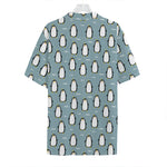 Cartoon Emperor Penguin Pattern Print Hawaiian Shirt