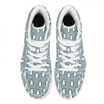 Cartoon Emperor Penguin Pattern Print High Top Leather Sneakers