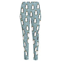 Cartoon Emperor Penguin Pattern Print High-Waisted Pocket Leggings