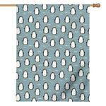 Cartoon Emperor Penguin Pattern Print House Flag