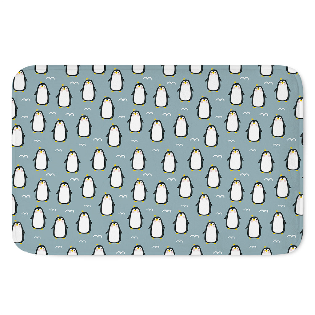 Cartoon Emperor Penguin Pattern Print Indoor Door Mat