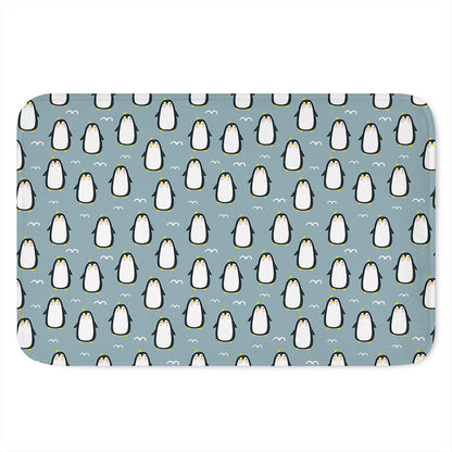 Cartoon Emperor Penguin Pattern Print Indoor Door Mat